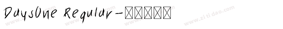 DaysOne Regular字体转换